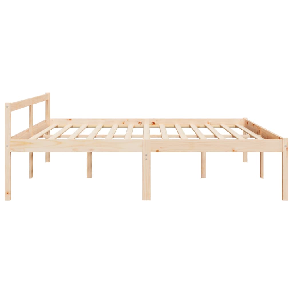 Letto per Anziani 200x200 cm in Legno Massello di Pino