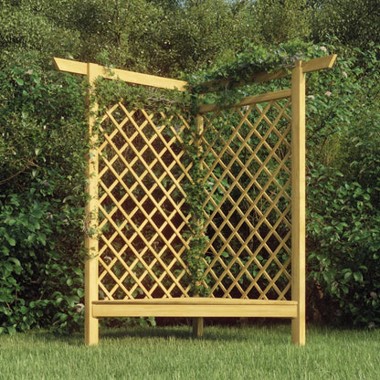 Pergola Angolare con Panca 166x81x174 cm Legno Pino Impregnato | homemem39