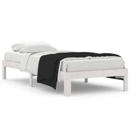 Giroletto Bianco in Legno Massello di Pino 90x200 cm | homemem39