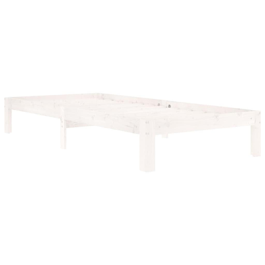 Giroletto Bianco in Legno Massello di Pino 90x200 cm | homemem39