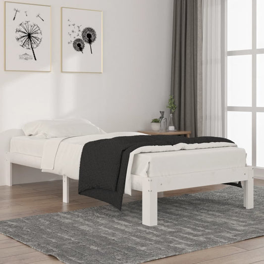 Giroletto Bianco in Legno Massello di Pino 90x200 cm | homemem39