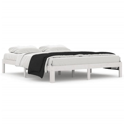 Giroletto Bianco in Legno Massello di Pino 160x200 cm | homemem39
