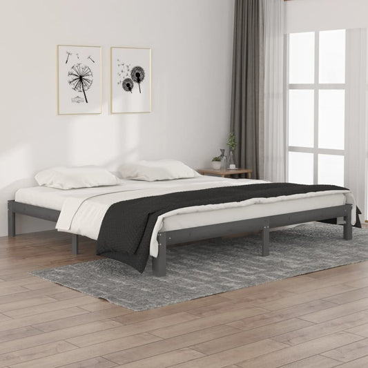 Giroletto Grigio in Legno Massello di Pino 200x200 cm | homemem39