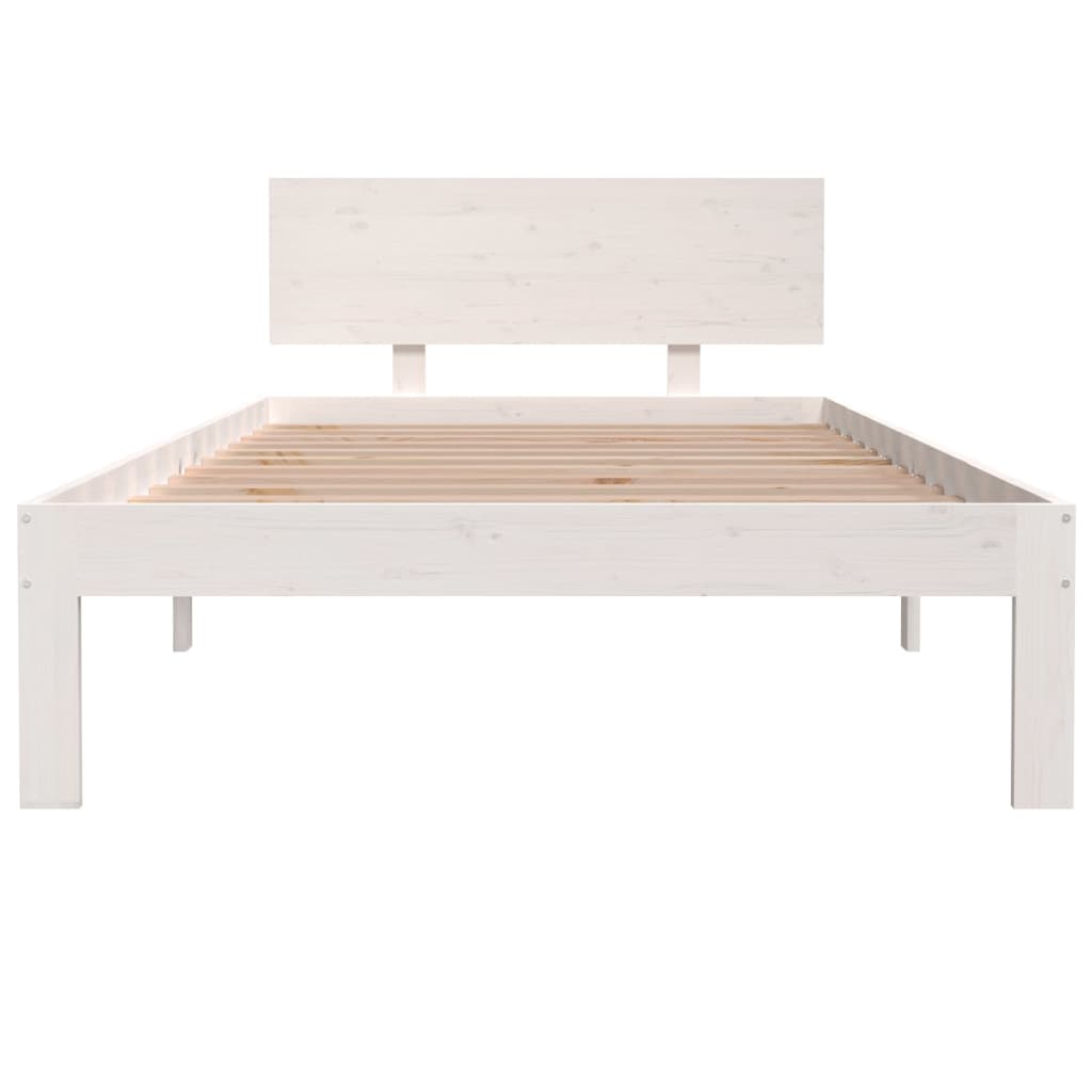 Giroletto Bianco in Legno Massello di Pino 100x200 cm | homemem39