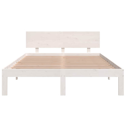Giroletto Bianco in Legno Massello 150x200 cm King Size | homemem39