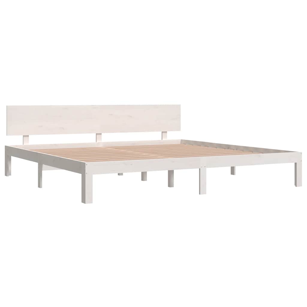 Giroletto Bianco in Legno Massello di Pino 200x200 cm | homemem39