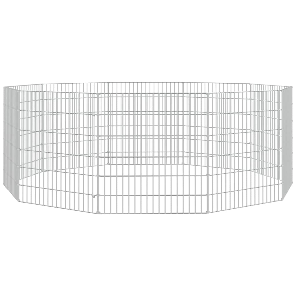Recinto per Animali Ruspante 10 Pannelli 54x60 cm Ferro Zincato | homemem39