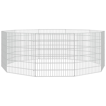 Recinto per Animali Ruspante 10 Pannelli 54x60 cm Ferro Zincato | homemem39