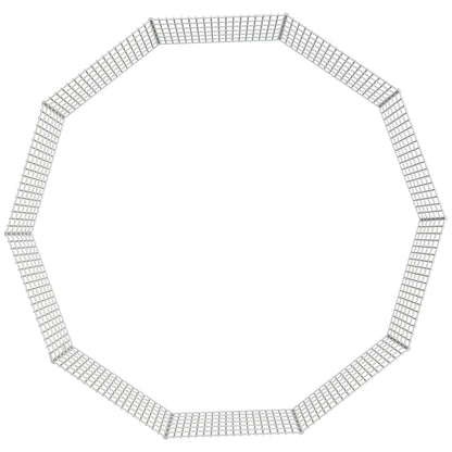 Recinto per Animali Ruspante 10 Pannelli 54x60 cm Ferro Zincato | homemem39