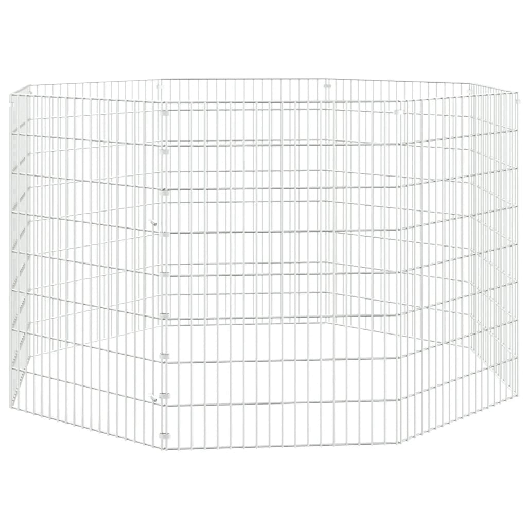 Recinto per Animali Ruspante 8 Pannelli 54x80 cm Ferro Zincato | homemem39