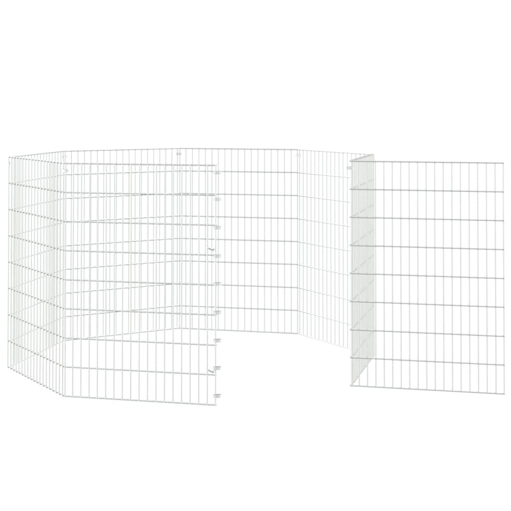 Recinto per Animali Ruspante 8 Pannelli 54x80 cm Ferro Zincato | homemem39