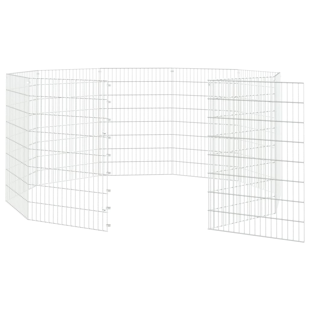 Recinto per Animali Ruspante 10 Pannelli 54x80 cm Ferro Zincato | homemem39