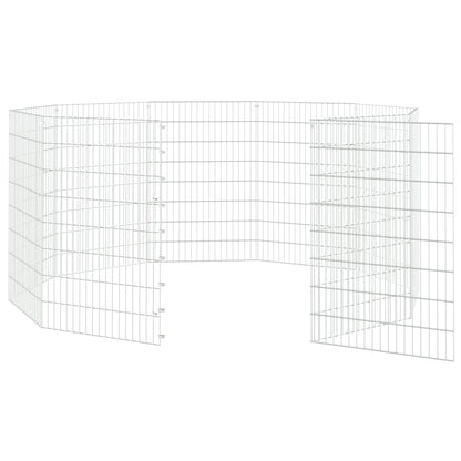 Recinto per Animali Ruspante 10 Pannelli 54x80 cm Ferro Zincato | homemem39