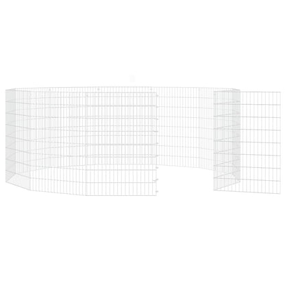 Recinto per Animali Ruspante 12 Pannelli 54x80 cm Ferro Zincato | homemem39