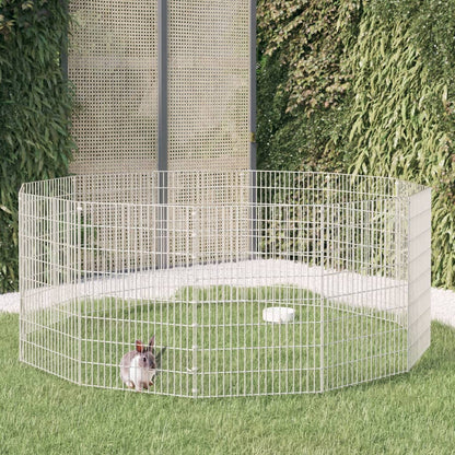 Recinto per Animali Ruspante 12 Pannelli 54x80 cm Ferro Zincato | homemem39
