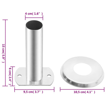 Staffe per Corrimano Scala da Piscina 2pz Acciaio Inox 304 | homemem39