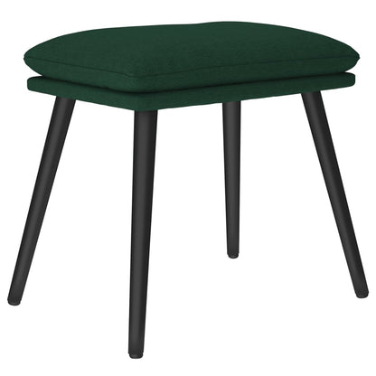 Poltrona Relax con Poggiapiedi Verde Scuro in Tessuto | homemem39