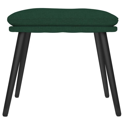 Poltrona Relax con Poggiapiedi Verde Scuro in Tessuto | homemem39