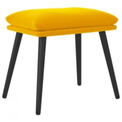 Poltrona Relax con Poggiapiedi Giallo Senape in Velluto | homemem39