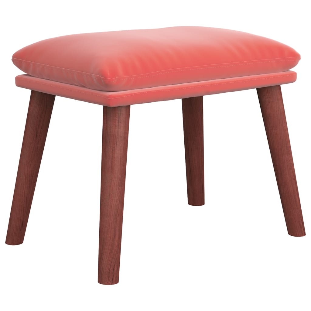 Poltrona Relax con Poggiapiedi Rosa in Velluto | homemem39