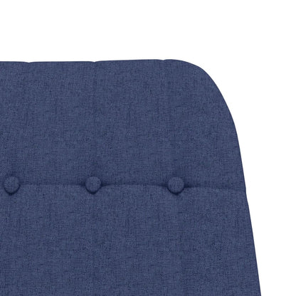 Poltrona a Dondolo con poggiapiedi Blu in Tessuto | homemem39