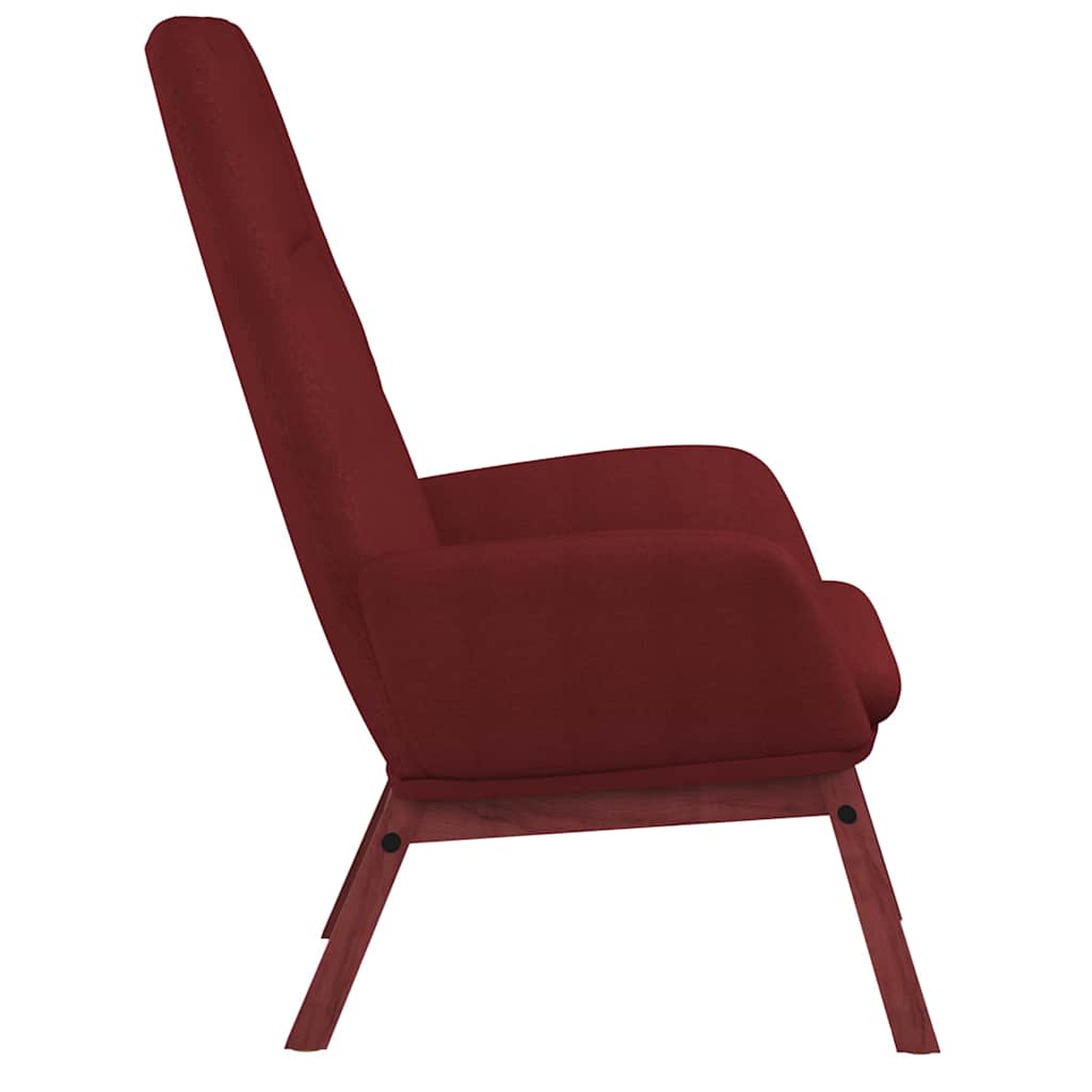 Poltrona Relax con Poggiapiedi Rosso Vino in Tessuto | homemem39