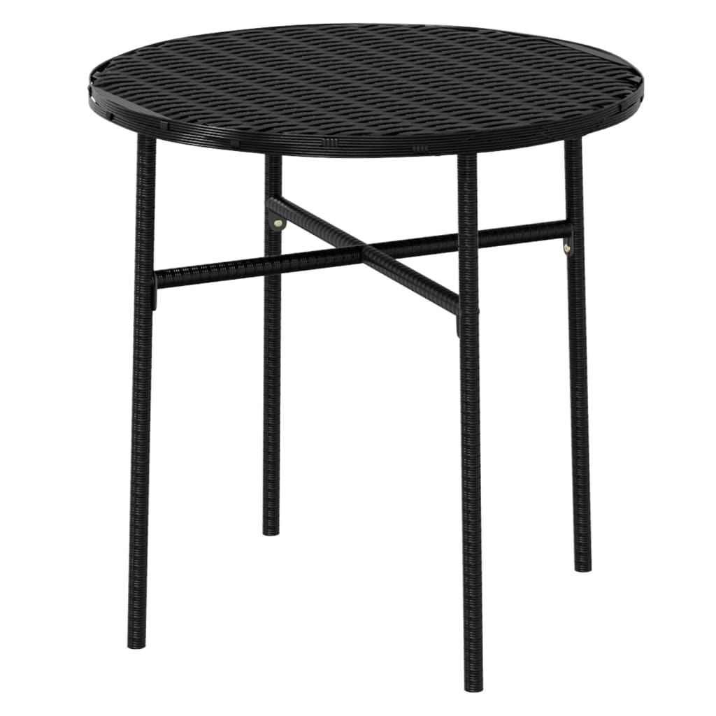 Set Mobili da Pranzo per Giardino 3 pz Polyrattan Nero - homemem39