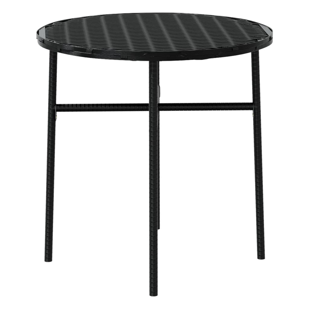 Set Mobili da Pranzo per Giardino 3 pz Polyrattan Nero - homemem39