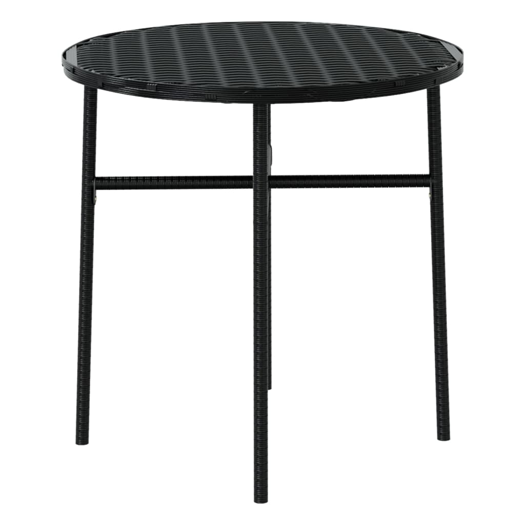 Set Mobili da Pranzo per Giardino 3 pz Polyrattan Nero - homemem39