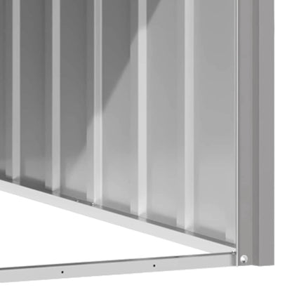 Casetta per Cani grigio 116,5x103x81,5 cm Acciaio Zincato - homemem39