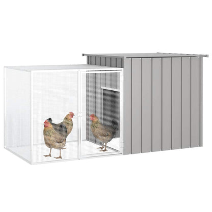 Gabbia per Polli grigio 200x91x100 cm Acciaio Zincato | homemem39