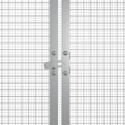 Gabbia per Polli grigio 200x91x100 cm Acciaio Zincato | homemem39