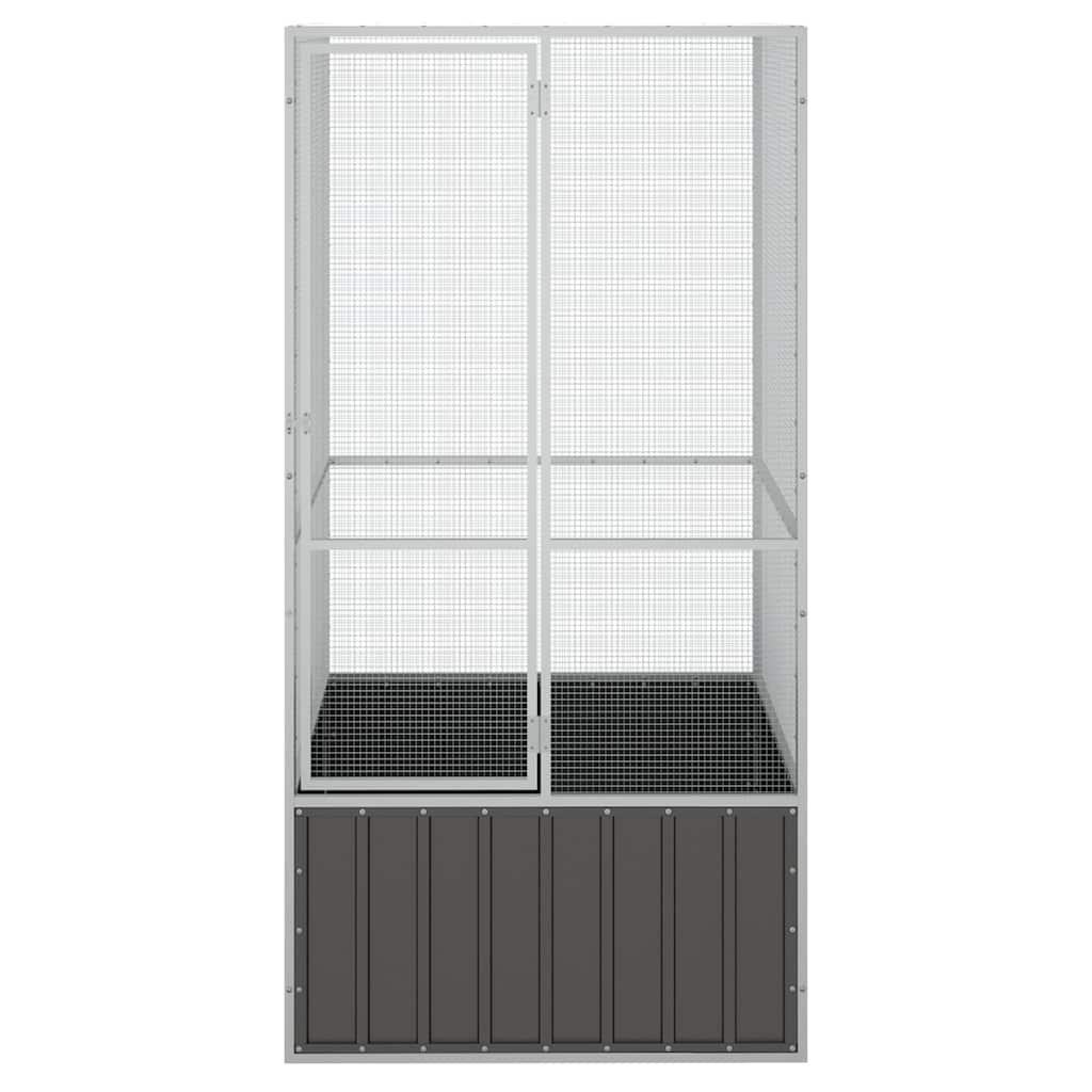 Gabbia per Uccelli Antracite 111x107x211,5 cm Acciaio Zincato | homemem39