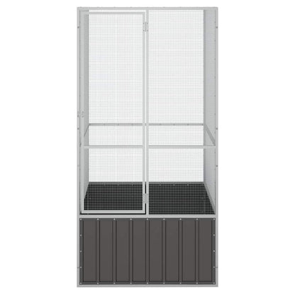 Gabbia per Uccelli Antracite 111x107x211,5 cm Acciaio Zincato | homemem39