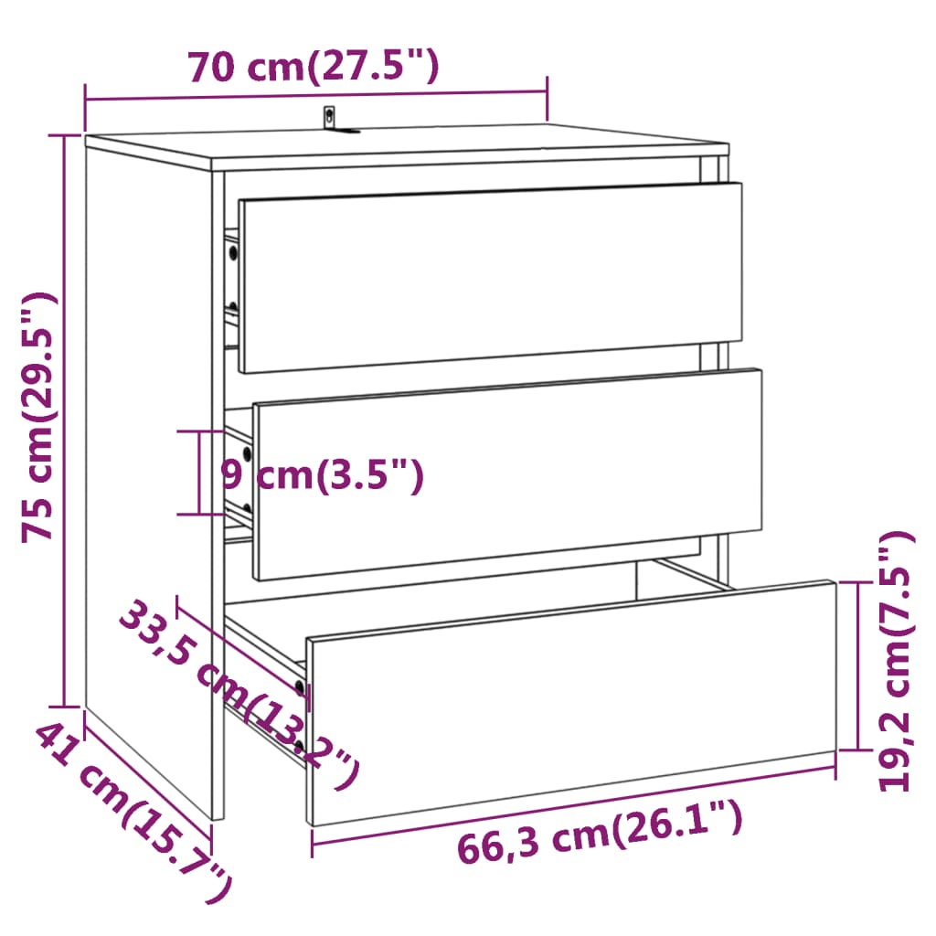 Credenze 2 pz Rovere Sonoma in Legno Multistrato
