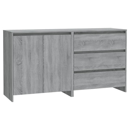 Credenze 2 pz Grigio Sonoma in Legno Multistrato