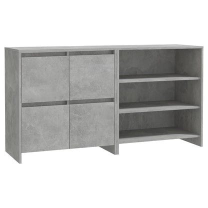 Credenze 2 pz Grigio Cemento in Legno Multistrato