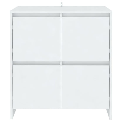 Credenze 2 pz Bianche 70x41x75 cm in Legno Multistrato