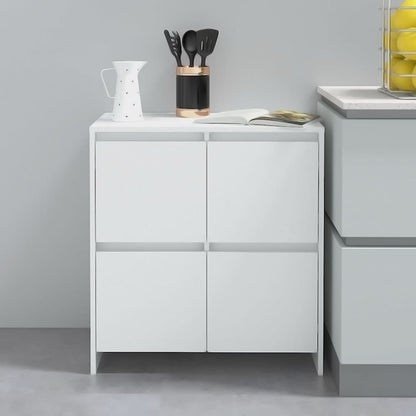 Credenze 2 pz Bianche 70x41x75 cm in Legno Multistrato