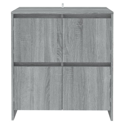 Credenze 2 pz Grigio Sonoma 70x41x75 cm in Legno Multistrato