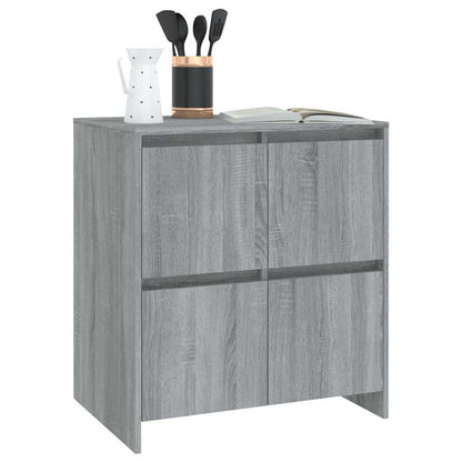 Credenze 2 pz Grigio Sonoma 70x41x75 cm in Legno Multistrato
