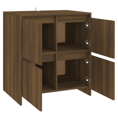 Credenze 2 pz Rovere Marrone 70x41x75 cm in Legno Multistrato - homemem39