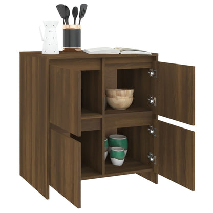 Credenze 2 pz Rovere Marrone 70x41x75 cm in Legno Multistrato - homemem39