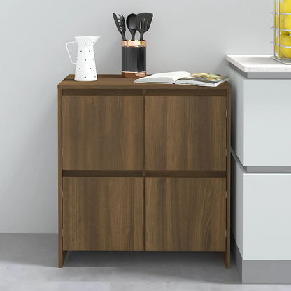 Credenze 2 pz Rovere Marrone 70x41x75 cm in Legno Multistrato - homemem39