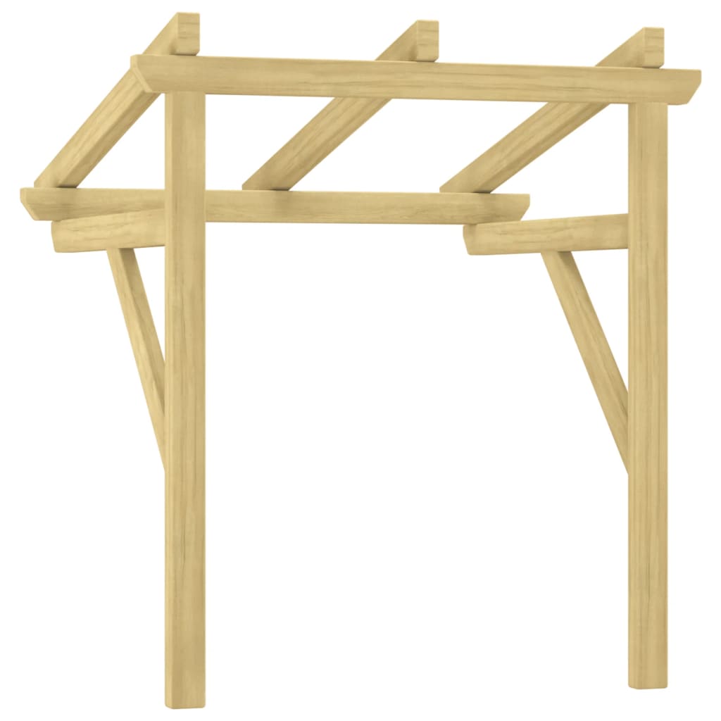 Pensilina per Porta 100x100x80 cm Pino Massello Impregnato - homemem39