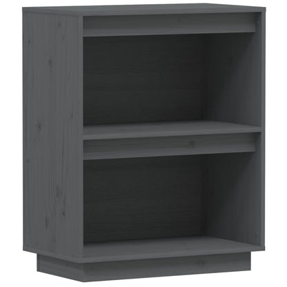 Mobile Consolle Grigio 60x34x75 cm in Legno Massello di Pino - homemem39