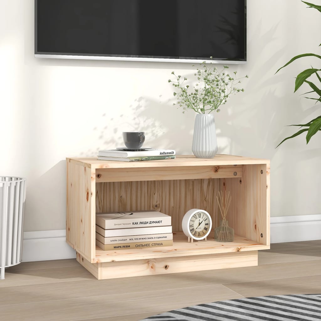 Mobile Porta TV 60x35x35 cm in Legno Massello di Pino - homemem39