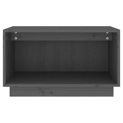 Mobile Porta TV Grigio 60x35x35 cm in Legno Massello di Pino - homemem39