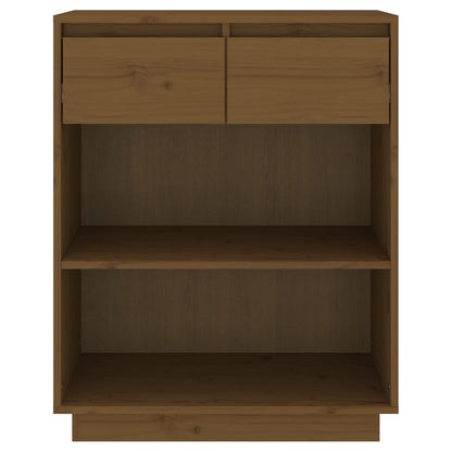 Mobile Consolle Ambrato 60x34x75 cm in Legno Massello di Pino - homemem39