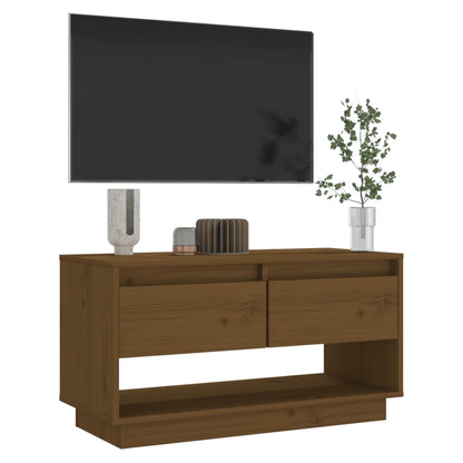 Mobile TV ambra 74x34x40 cm in Legno Massello di Pino - homemem39